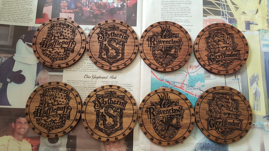 Harry Potter Drink Coasters (Laser Cutter)