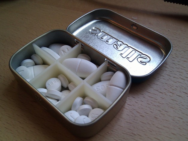 Pill box insert for Altoids tins