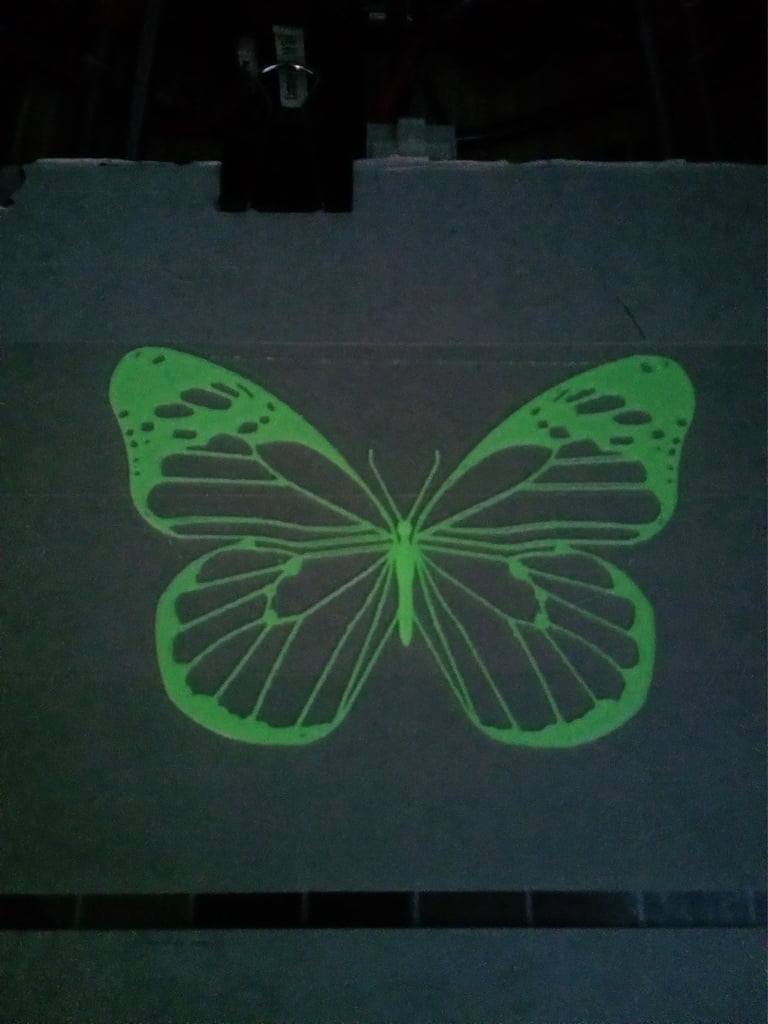 Mariposa fluorescente