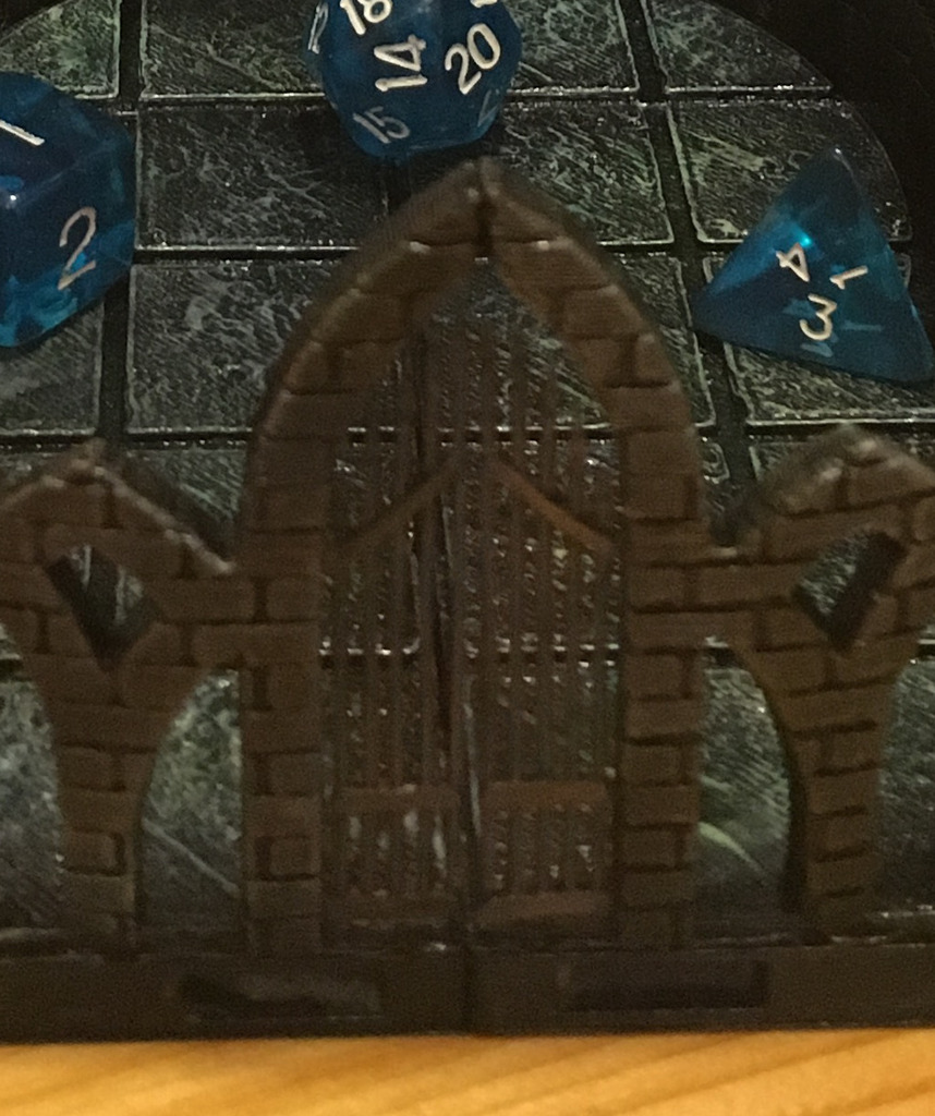 Gate for three-path dice tower v.2