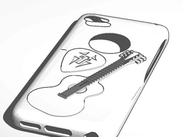 iPhone 5c Case with Guitar and Pick