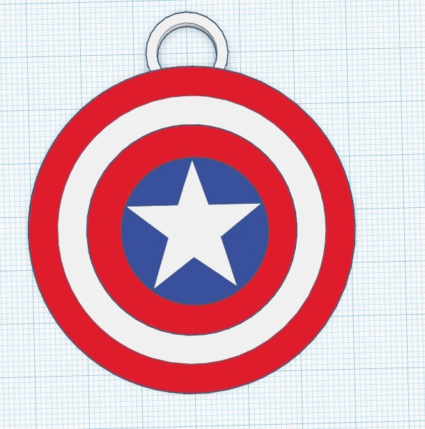 Captain America shield necklace