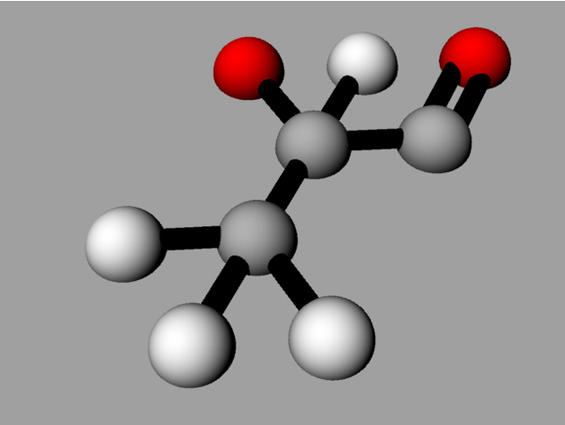 PLA Plastic Molecule (C3H4O2)n