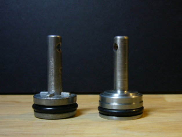 Zinc piston cast in ABS