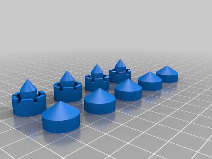 Faster printing round catan pieces