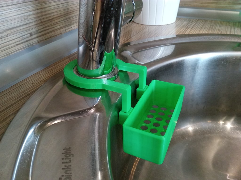 Sponge holder for round sink in the kitchen