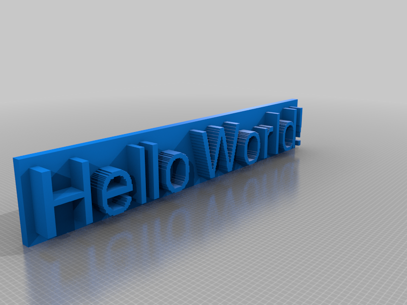 Hello World label