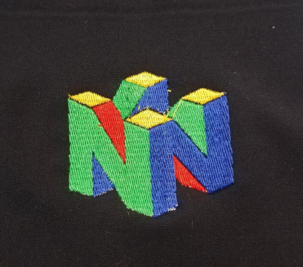 N64 Logo Embroidery Digitization