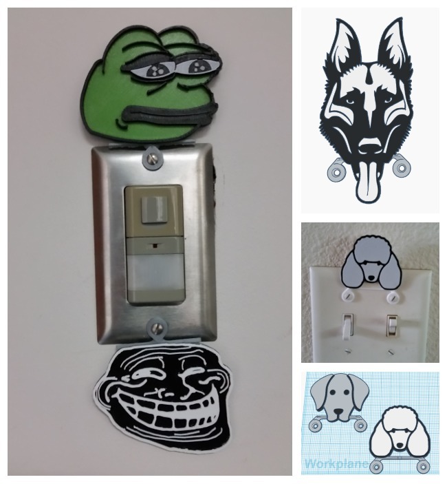 Switch Plate Art / Memes and Animals