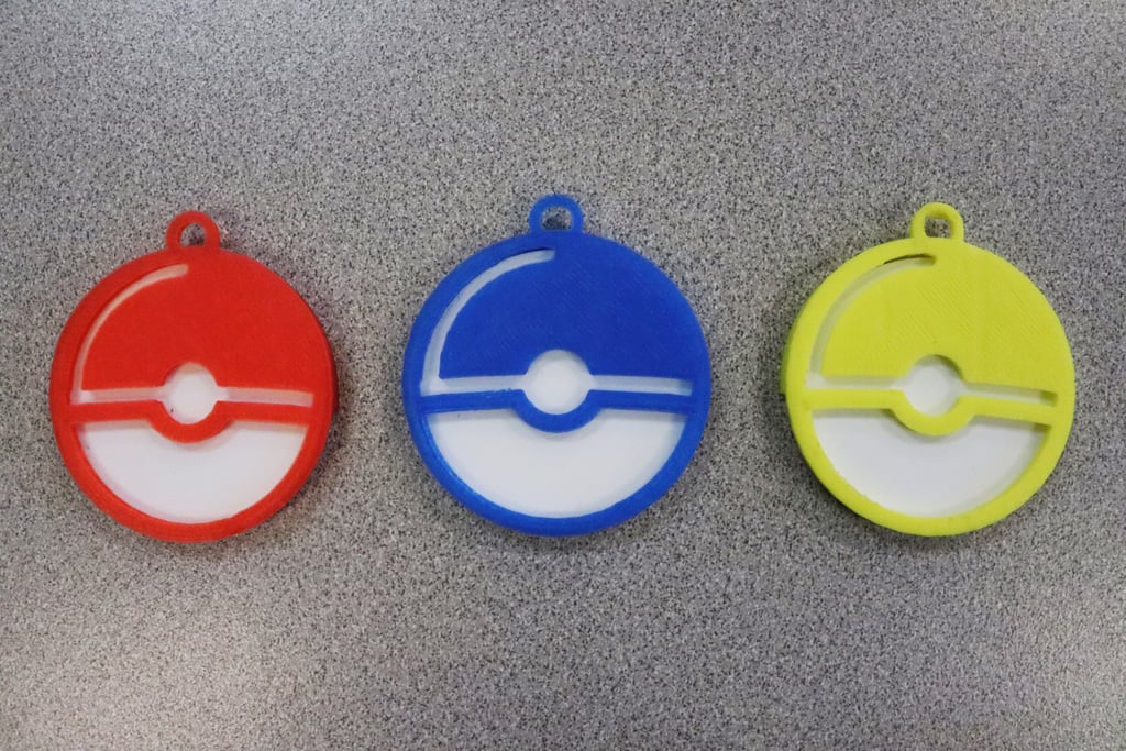 Pokeball Keychain (Fitted, Two Pieces)