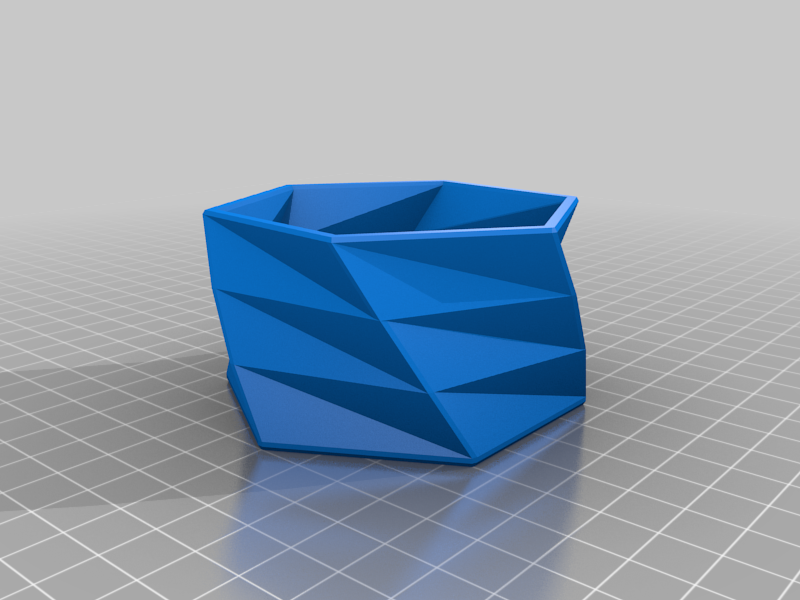 Hexagonal Flower Pot (twisted) for Succulents