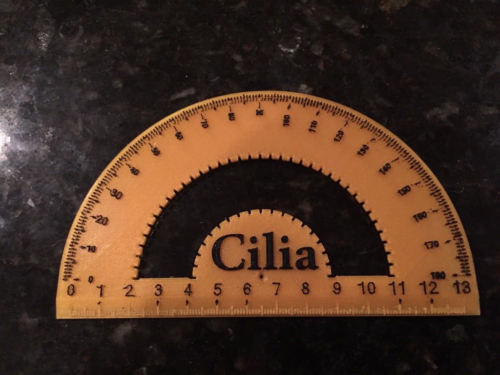 Protractor and Metric Ruler
