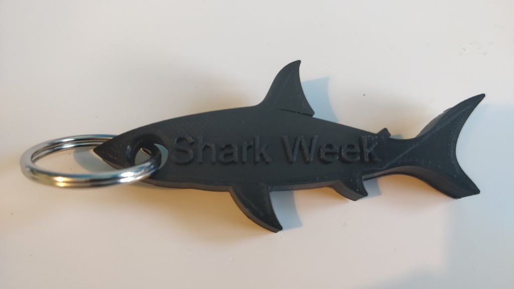 Shark week keyring 