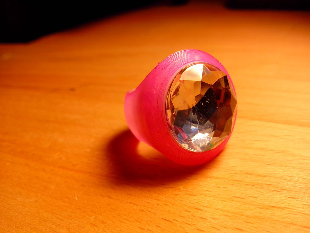Ring with fake Rhinestone Crystal