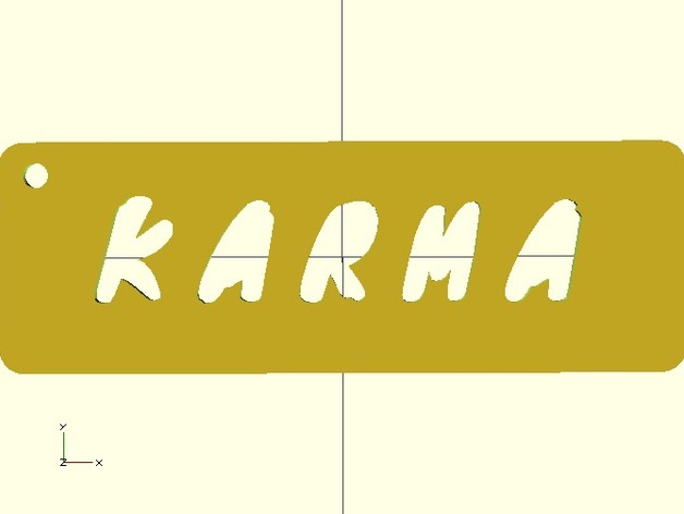 Karma engraved KeyChain