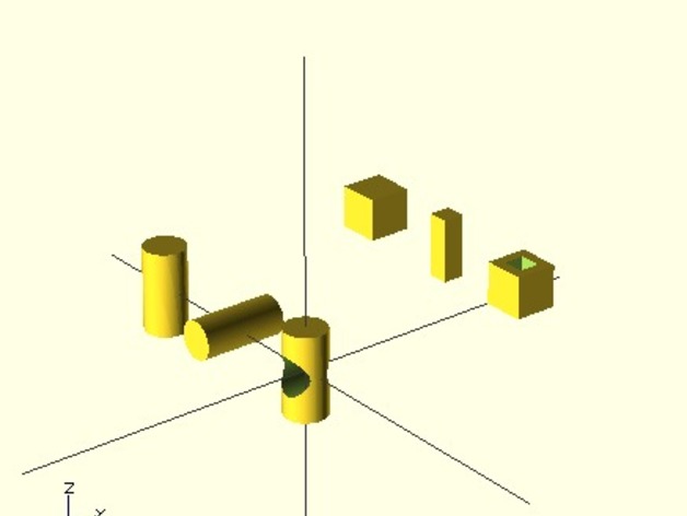 OpenSCAD difference example