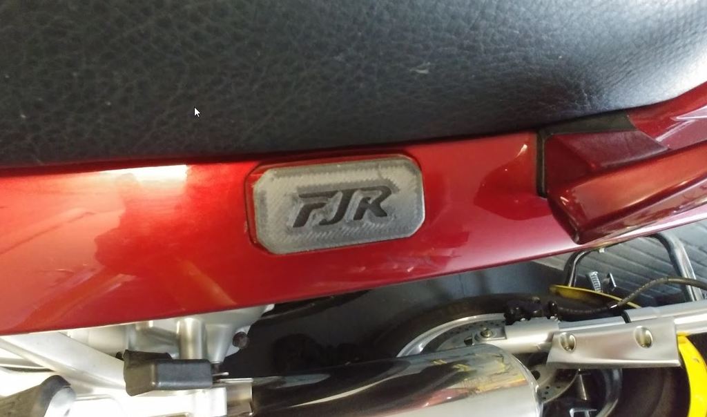 FJR Sidecase Mountinghole Cover with Logo