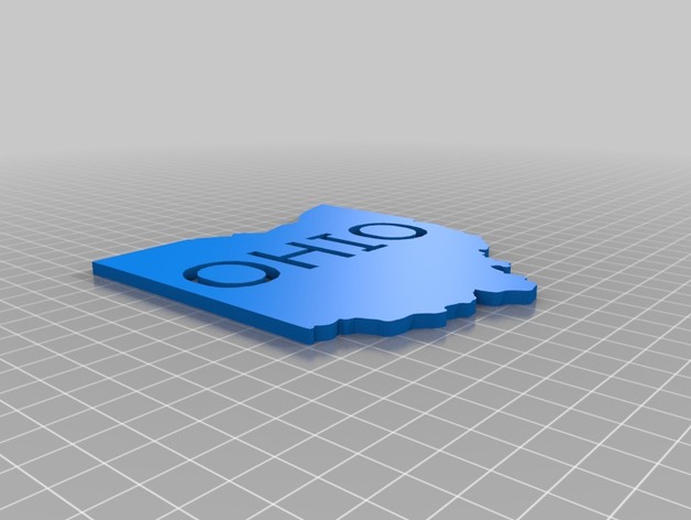 State of Ohio shape with lettering for Dual Extruder