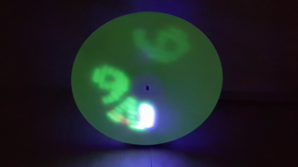 UV Glow Clock - it spins!