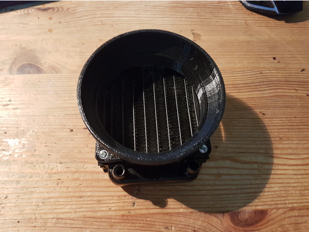 80mm Radiator to 100mm exhaust Hose Adapter -- 80mm Radiator zu 100mm  Abluftschlauch Adapter by SolarGermany - Thingiverse