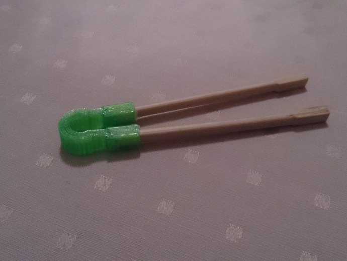 Chopsticks with wooden end