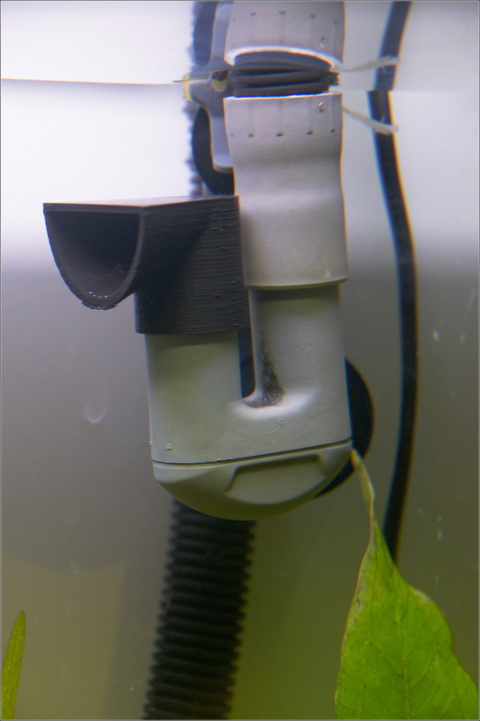 (Parametric) Right angle wide jet pipe for aquarium