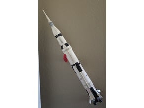 Lego Saturn V vertical wall mount (steeper)