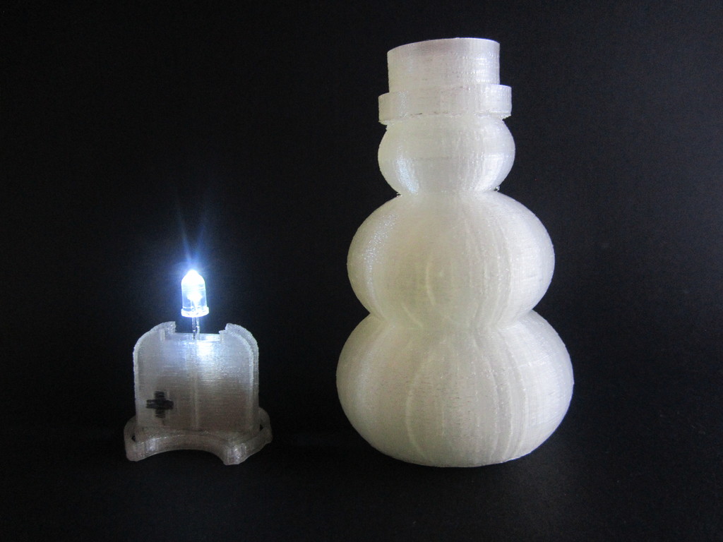 kardan adam gece lambası LED Light Snowman Hat