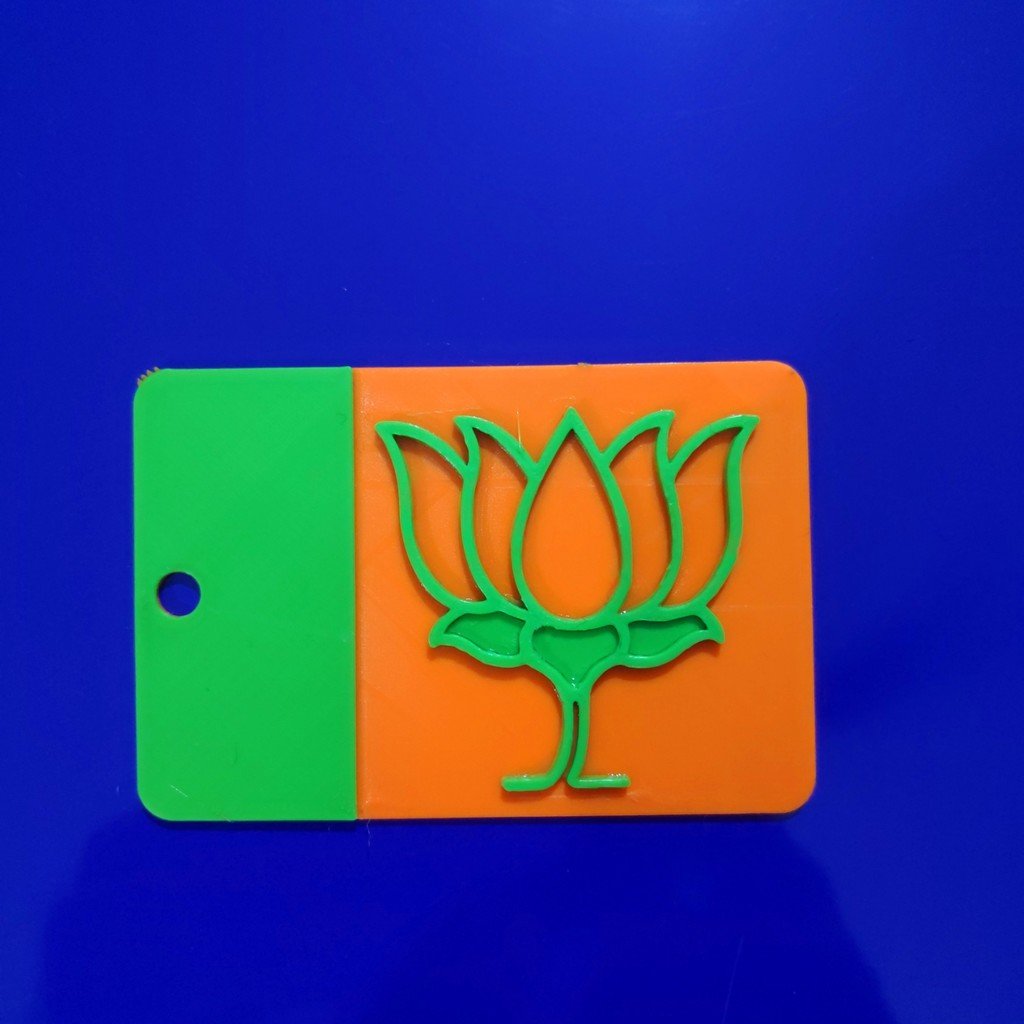 BJP Flag Key Chain (Lotus Symbol)