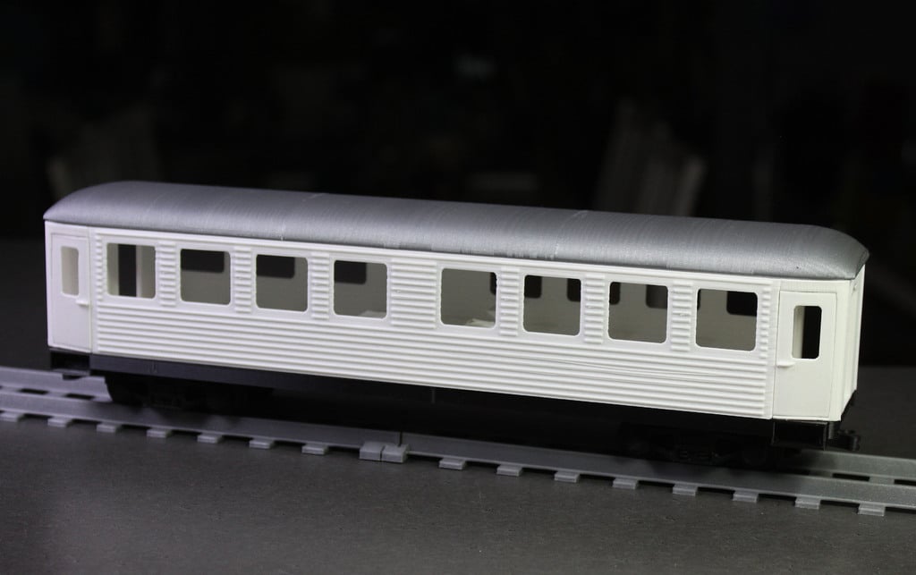 Passenger car for OS-Railway - Fully 3D-printable railway system