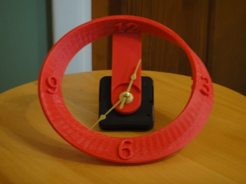 Mobius Strip Clock for wall or desk
