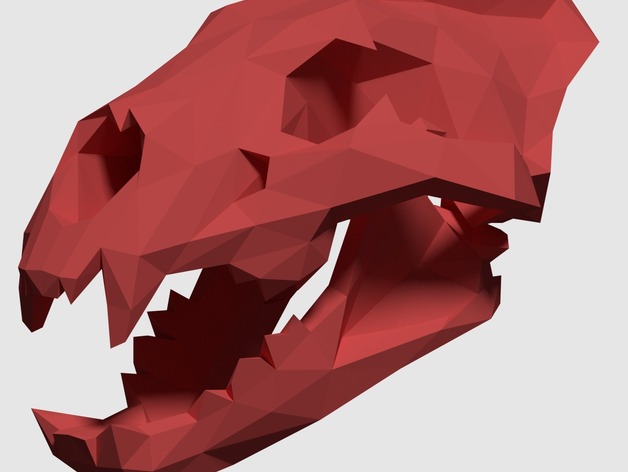 Low Poly Lion Skull