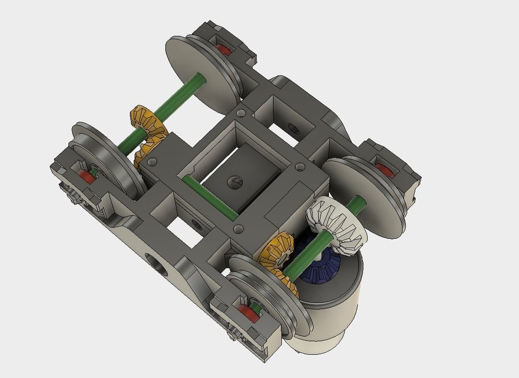 Motorized bogie for OS-Railway - fully 3D-printable railway system