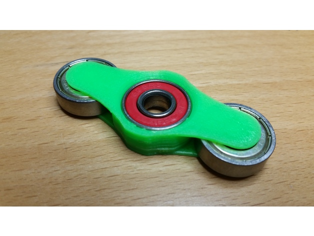 Open wheel three bearing fidget spinner