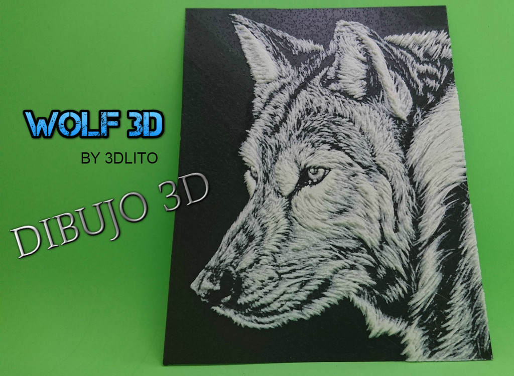 Dibujo en 3D       WOLF (LOBO)