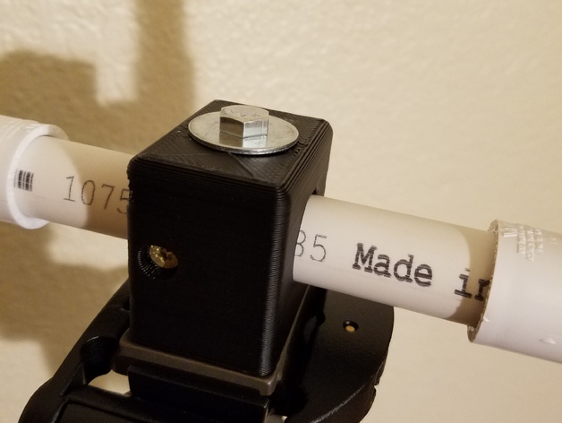 Camera tripod to PVC 1/2" pipe bracket