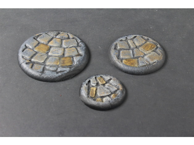 Image of OpenForge Miniature Bases: Cobble (Round, Rounded)