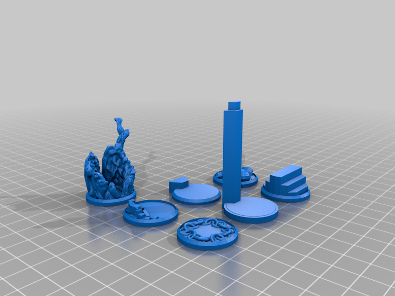 Figure Base - Set 5 (25mm - 35mm miniatures)