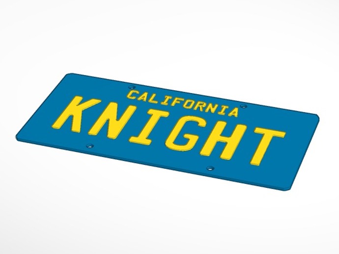 Knight Rider license plate