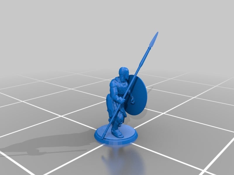 Greek Soldier - Fighting Position - Shield and Spear 2