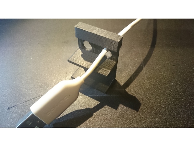Cable bracket for Ikea shelf (16mm thickness)