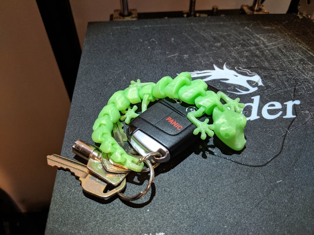 Articulated Lizard Keychain