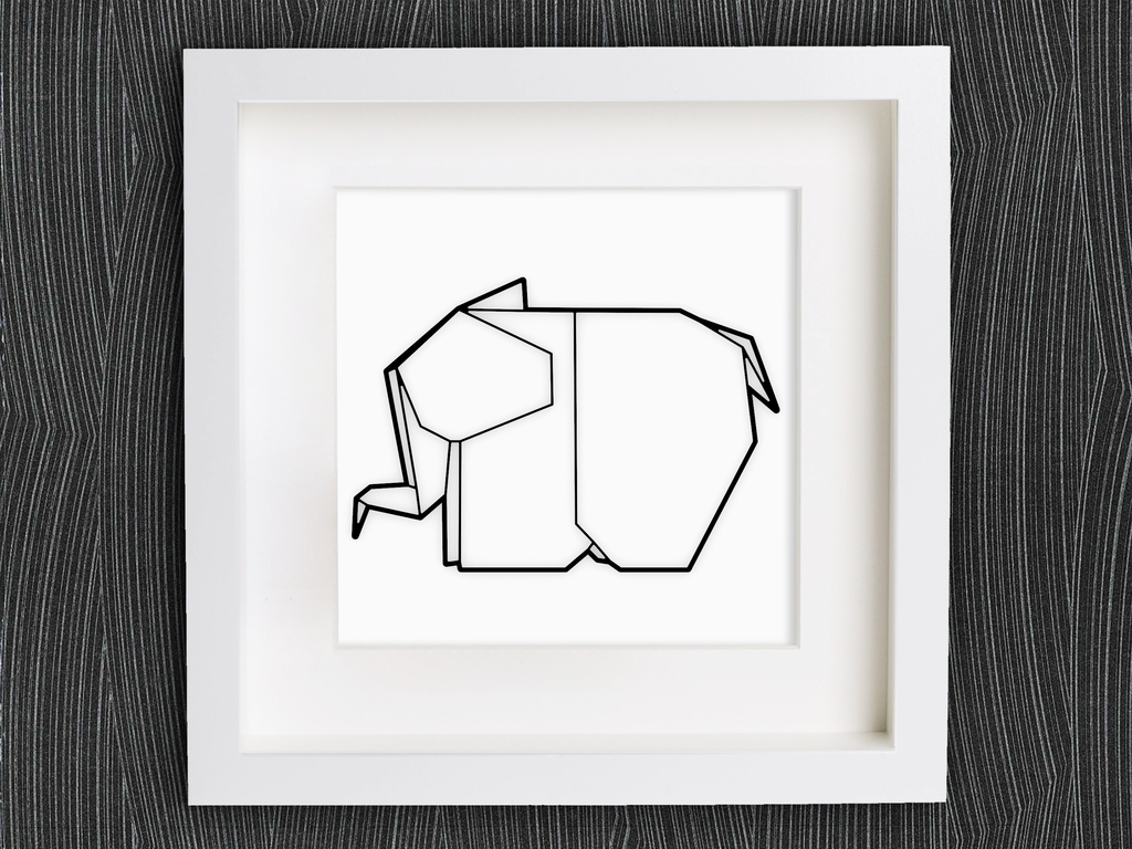Customizable Origami Elephant