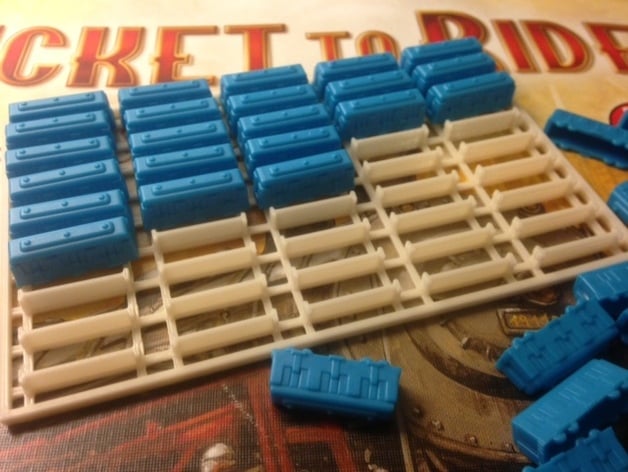 "Ticket to Ride" trains tray