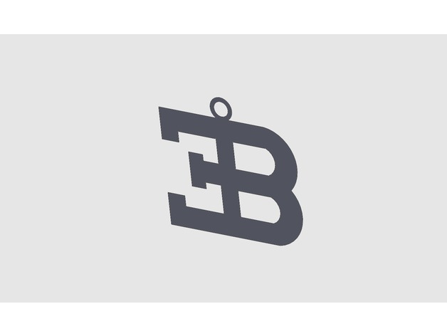 Bugatti Logo Keychain