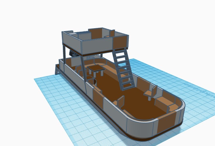 Double Decker pontoon boat 