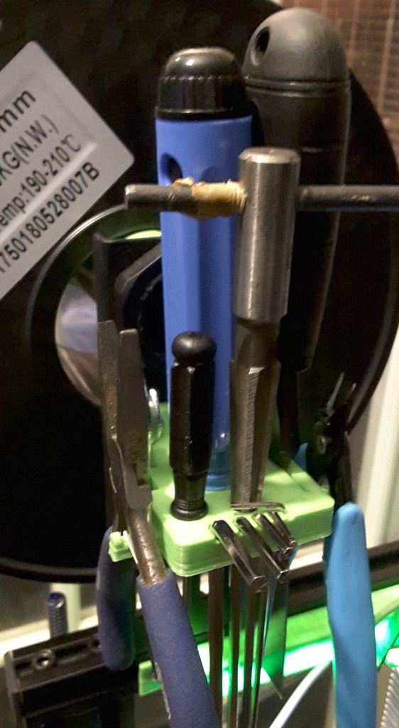 Spool mounted tool holder