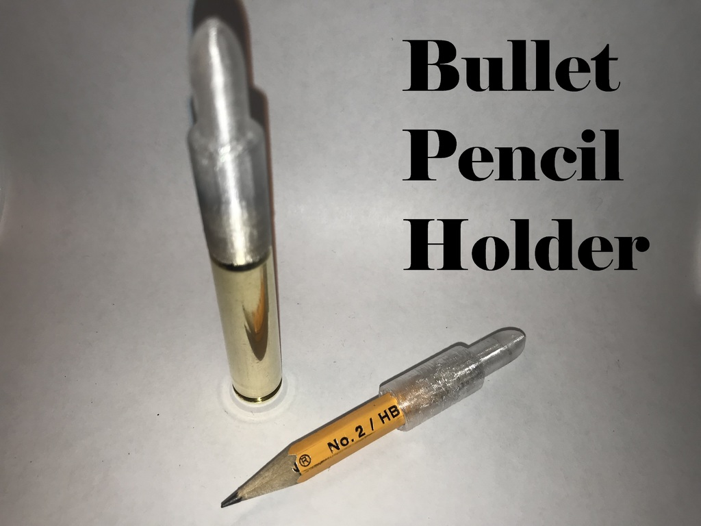 Modern, 3D Printed Bullet Pencil