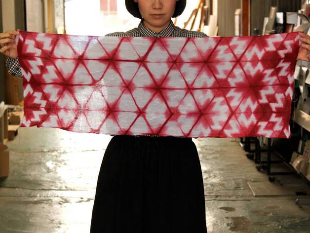 Cut lines for Shibori, Tie Dye created at Arimatsu Shibori x Digital Fabrication Workshop in Osaka