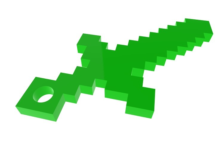 Minecraft Sword Keychain - portachiavi